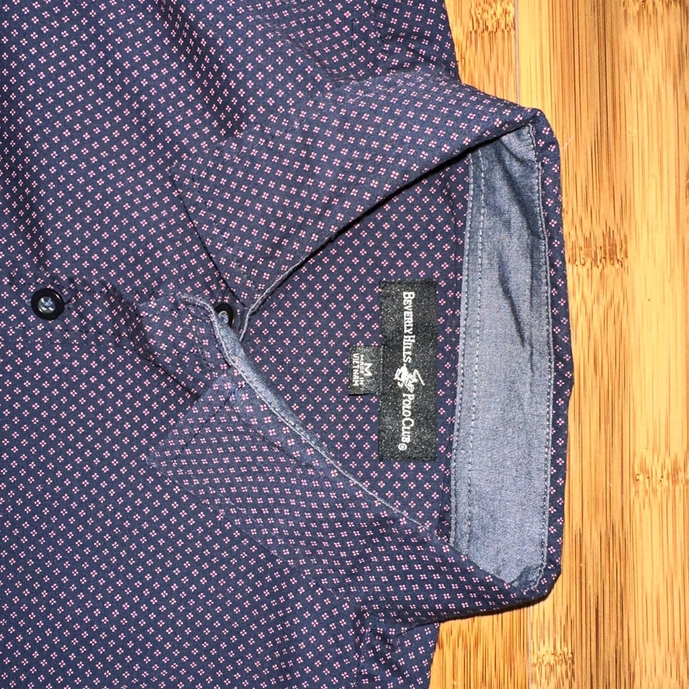 Beverly Hills Polo Club Blue Casual Button Down Shirt